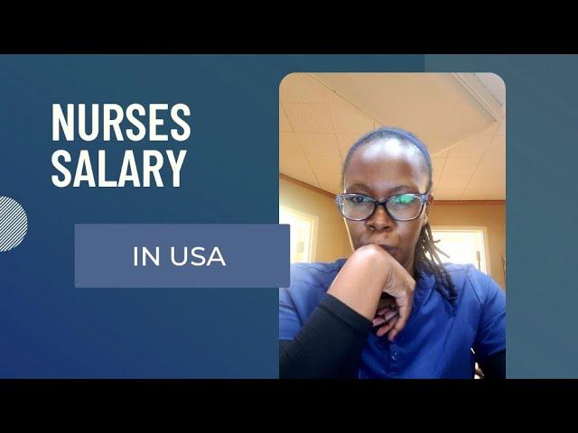 New International nurse salary for the first few months in USA versus bills.Its called survival