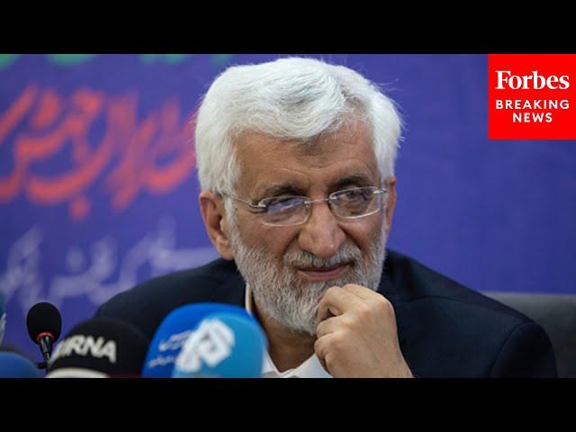 Conservative Candidate Saeed Jalili Casts Ballot In Iran Presidential Election