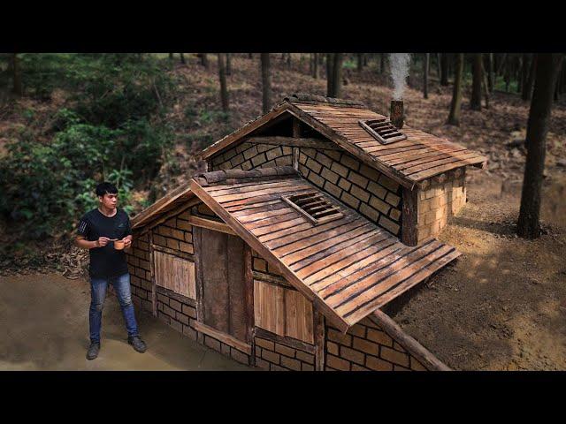 30 Days Of Surviving Alone In The Forest, Building An Underground Wooden House, Smart Sunroof System