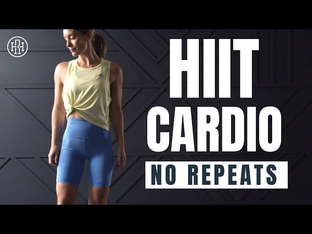 Extreme HIIT Cardio Workout // No Repeats (No Equipment)