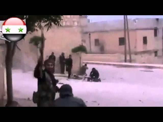 Сирия  Снайпер валит пулеметчика