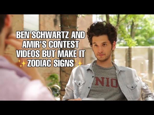 ben schwartz and amir's contests as zodiac signs