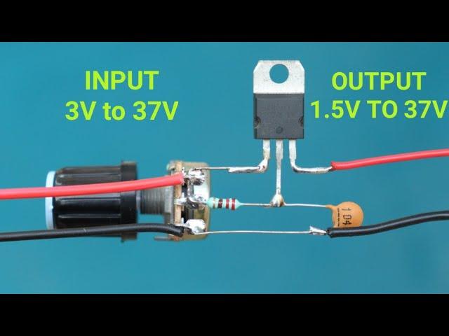 Easiest voltage regulator circuit 1.5v to 37v