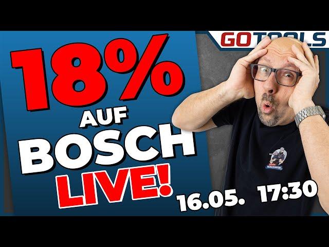 BOSCH PRO WEEKEND 2025!  20 Werkzeuge mit 18% Rabatt! Sei live dabei am Fr. 16.05. um 17:30 Uhr!