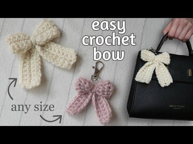 Easy Crochet Bow Tutorial | Crochet Bow Keychain