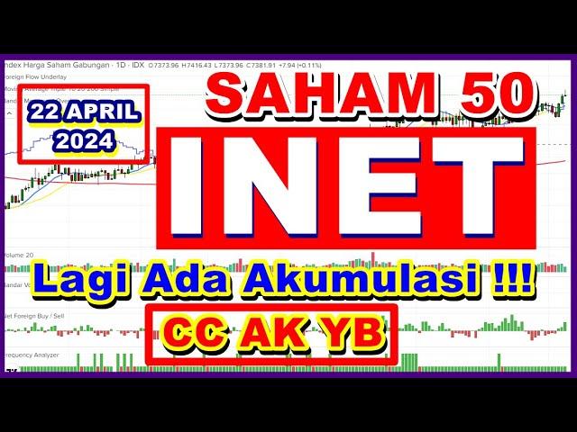 22/04/2024 Saham Gocap INET Sudah nyender 50 Kiri Ada akumulasi yang baik dari Lokal dan Foreign