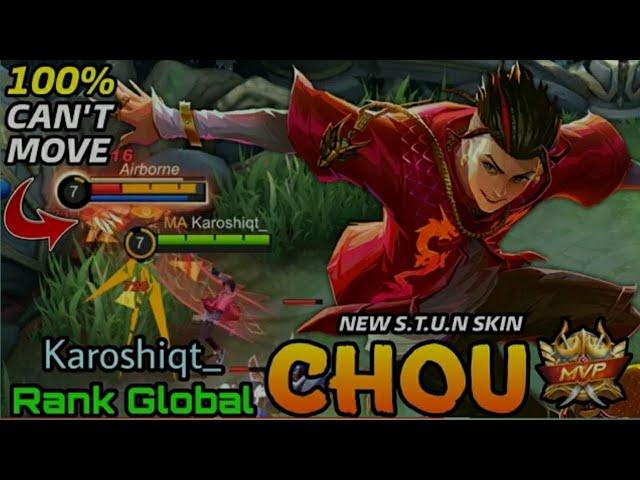 Game Play Terbaik Chou S T U N acak acak 1 map ! Top Global Chou Karoshiqt_  -MLBB-   -YouTube-