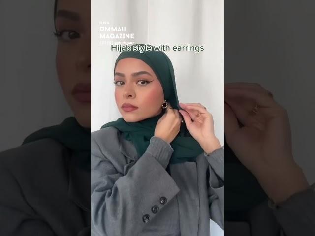 Hijab Style With Earrings | Modest Fashion | Ummah Magazine #shorts #hijabstyle #hijabtutorial