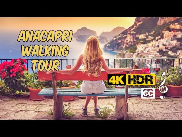 Anacapri Italy  Walking Tour Guide 4K HDR - Captions & Music