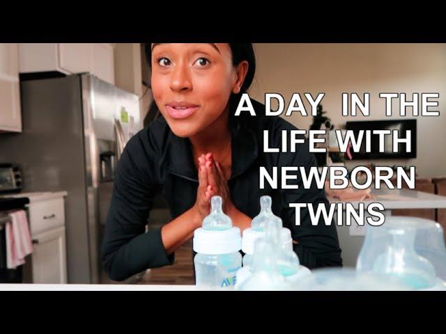 A DAY IN THE LIFE WITH NEWBORN TWINS | YOUNG MOM OF THREE