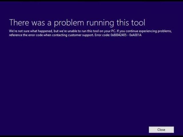 Fix Windows 10 Media Creation Tool Error 0x80042405 0xA001A & 0x80042405 0xA001B