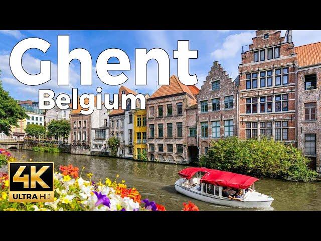 Ghent (Gent) 2022, Belgium Walking Tour (4k Ultra HD 60 fps) - With Captions