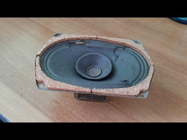 How to repair a speaker with damaged paper cone and surround 