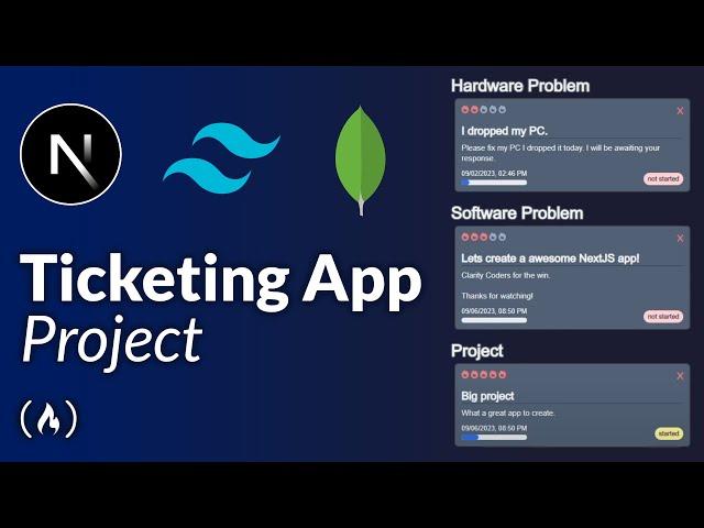 Next.js, Tailwind CSS, and MongoDB Project Tutorial – Ticketing App