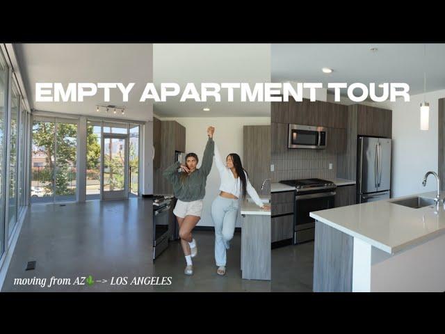 LOS ANGELES EMPTY APARTMENT TOUR | moving series pt. 1 - MAKENZIE AND MALIA