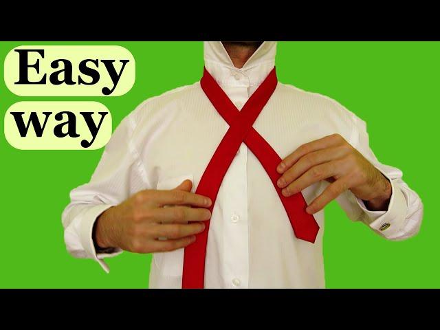 How to tie a tie EASY WAY (Slowly & Mirrored) Windsor knot