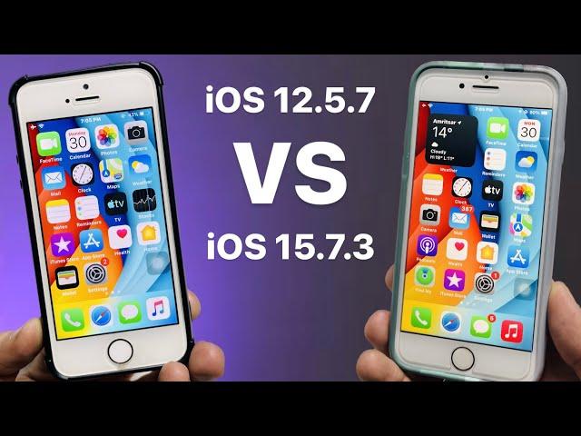 iOS 12.5.7 vs iOS 15.7.3 - iPhone 5s vs iPhone 7 (2023)