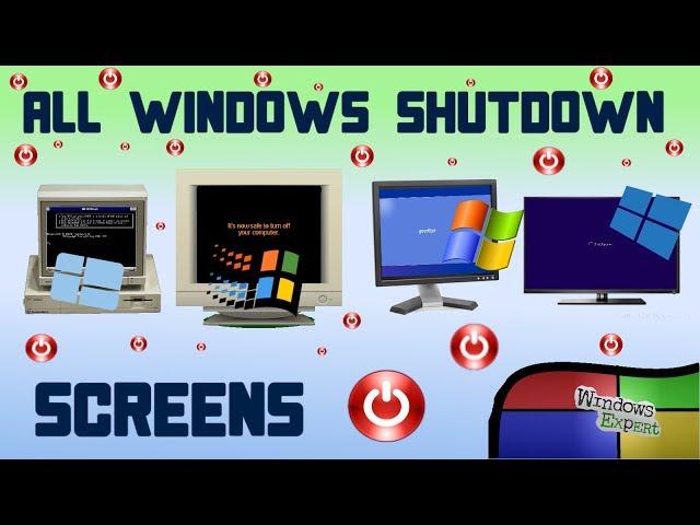 ALL MICROSOFT WINDOWS SHUTDOWN SCREENS 1 0 SERVER 2019