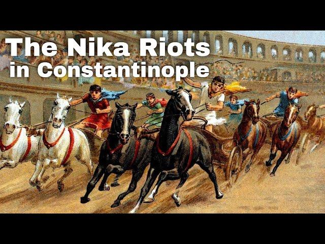 13th January 532: The Nika riots begin in Constantinople during the reign of Emperor Justinian I