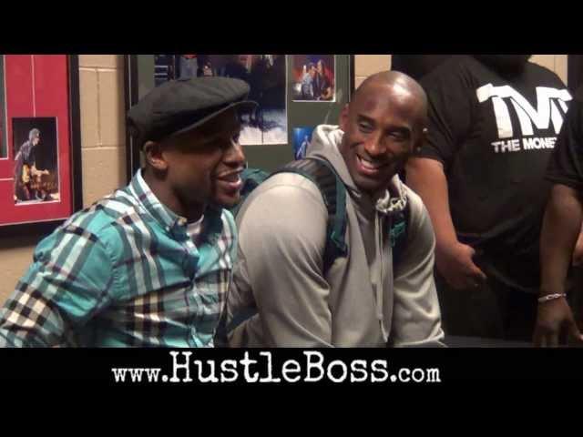 Real rap with Floyd Mayweather and Kobe Bryant after the Lakers-Kings preseason game in Vegas