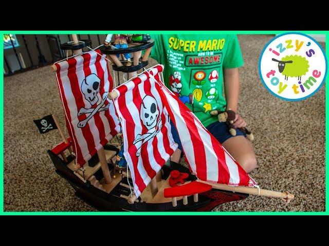 INCREDIBLE Wooden Pirate Ship! Father and Son Play With Lots of Toys