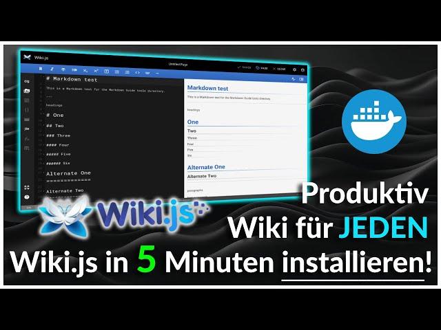  Wiki.js mit Docker auf Debian in Minuten!  Dein eigenes Wiki leicht gemacht! 