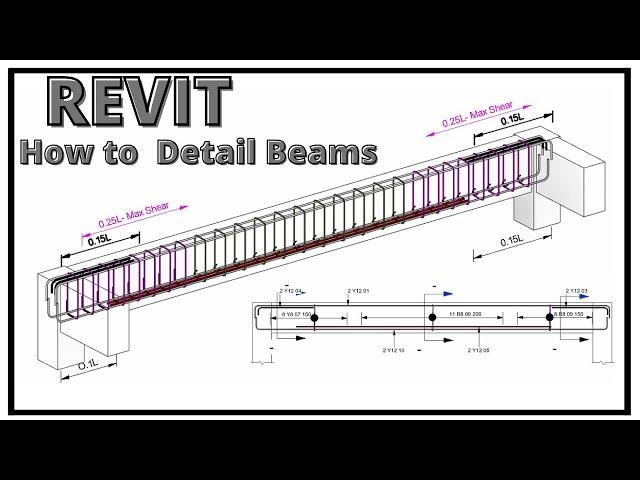 How to detail Reinforced Concrete Beams  || Detailing of RCC beams in Revit