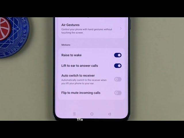 How to Lift to ear answer calls on OPPO Reno10 5G Android 13