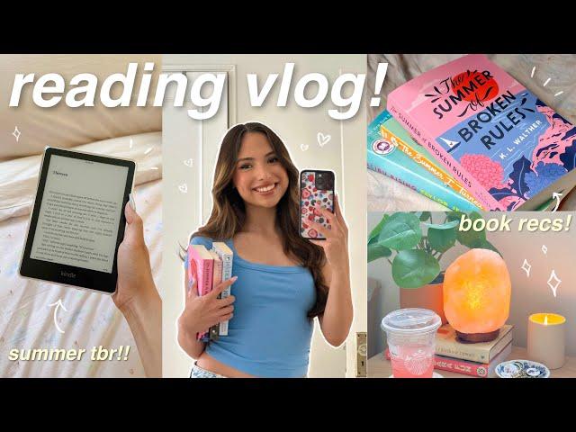 READING VLOG! 🫶 summer book recs, tbr, reading people we meet on vacation, atomic habits, etc