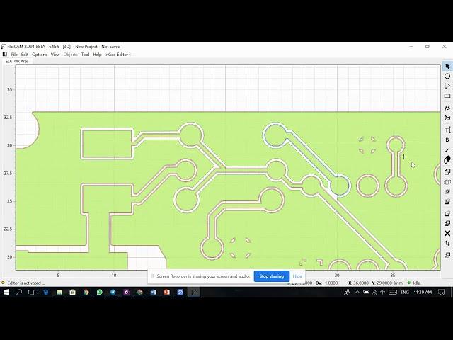 Laser Cutter PCB circuit Using EasyEDA, FlatCAM, and LaserGRBL to generate cnc GCode