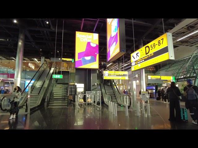 Arriving in AMSTERDAM, NETHERLANDS at Amsterdam Airport Schiphol (AMS) | Walk Tour