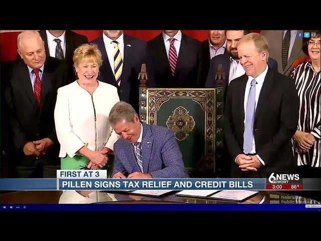 Pillen signs tax credit, relief bills