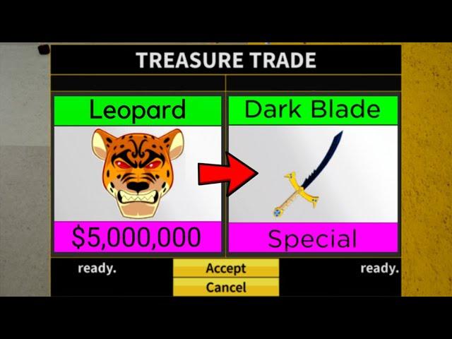 Leopard to Dark Blade in Blox Fruits! W Trades  (Part 1)