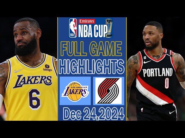 Los Angeles Lakers VS Portland Trail Blazers Full Game Highlights Dec 24,2024 | NBA Highlights Today