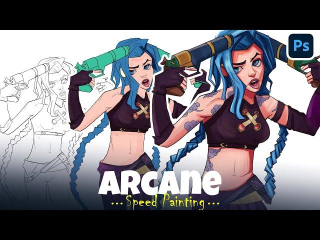 I Draw Like Arcane's Art StyleFull Digital Art Process