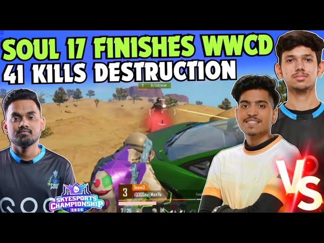 iQOOSoul 41 Finishes Domination in Skyesports Day 3  SouL 17 Kills WWCD  Manya & Nakul on Fire 