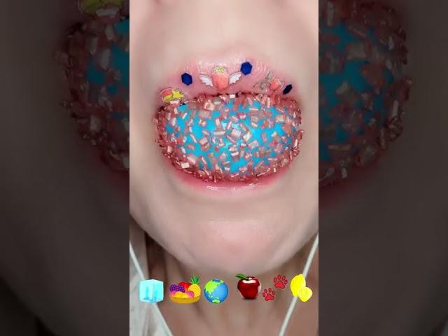 ASMR Satisfying Eating Emoji Food Challenge #asmr #emojichallenge #satisfying