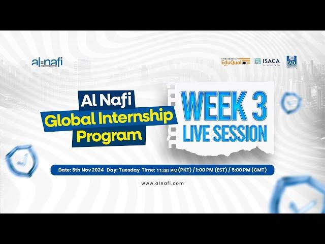 LIVE - Global Internship Program | Week 3 Live Session - Batch 1