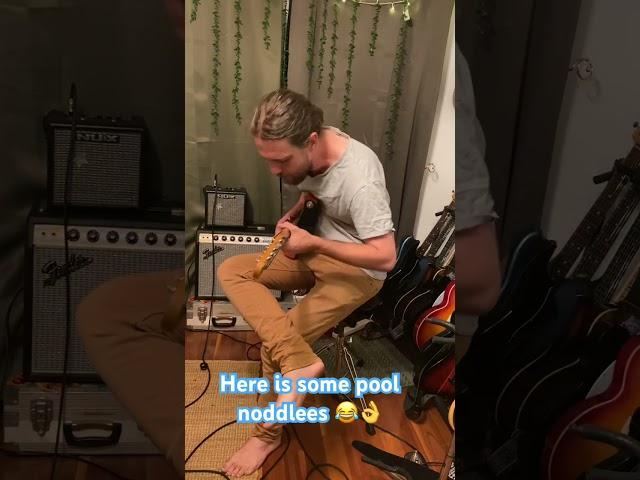 Pool Noddles Jam  #fender #guitar #jam #poolparty #nux @fender #stratocaster #guitarist