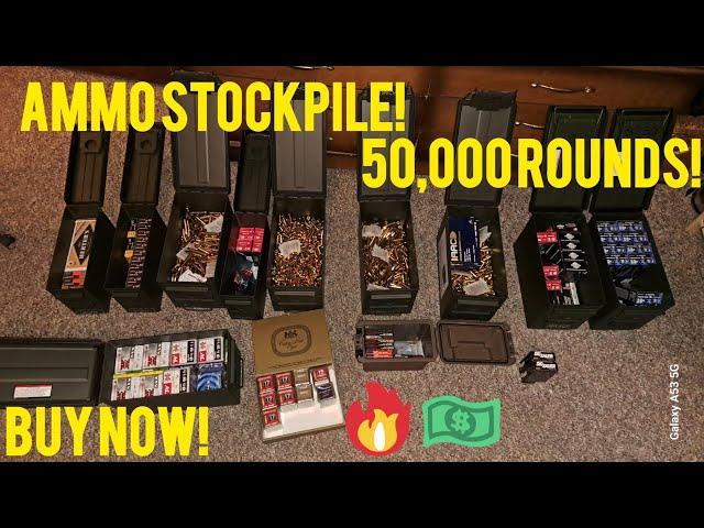 Ammo Stockpile. 50,000 Rounds! Ammo Hoarding. How to Stockpile Ammo!!!