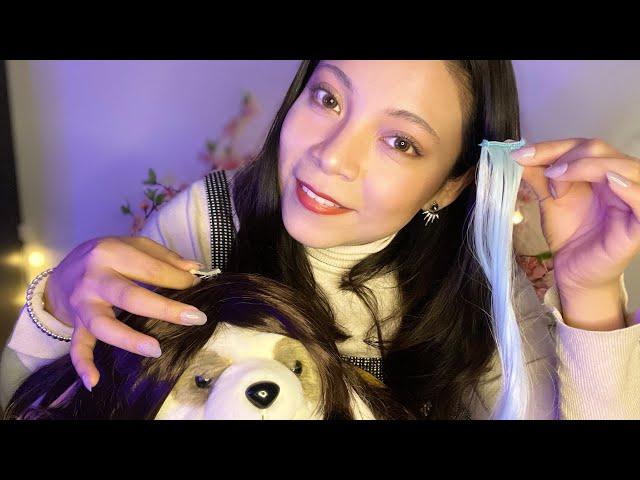 ASMR Luxury Hair Salon Experience (You Are a Panda) ~ Head Massage & Hair Extensions