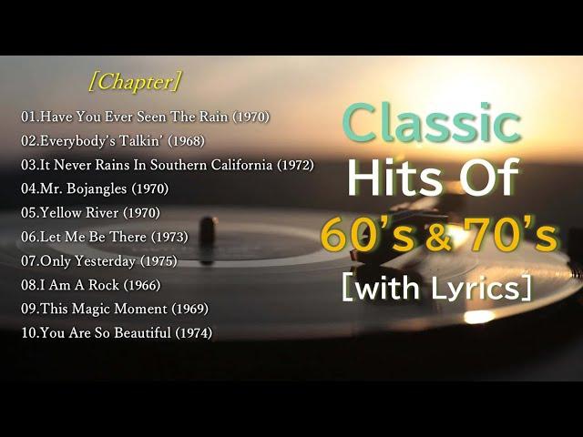 Classic Popular Music of 60s & 70s with Lyrics/ Hits of All Time.