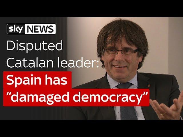 Disputed Catalan leader Carles Puigdemont: Spain has “damaged democracy”