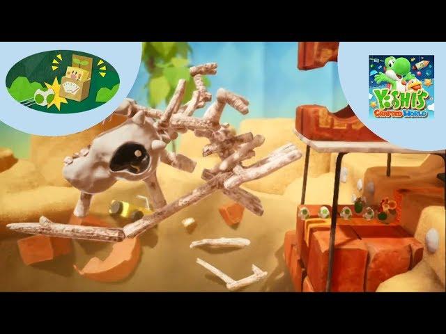 Yoshi's Crafted World  Björns Versteckspiel im Level Skelettosaurus Wrack