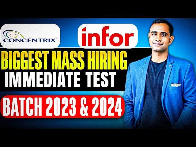 Infor & Concentrix Biggest Mass Hiring | Batch 2023 & 2024 