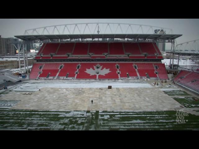 Timelapse: BMO Field transformed for three sports over 36 days