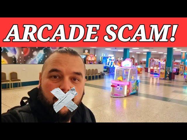 This Arcade uses duct tape to cheat. AND ILL SHOW YOU.   UK holiday,claw machines,tickets, and more.