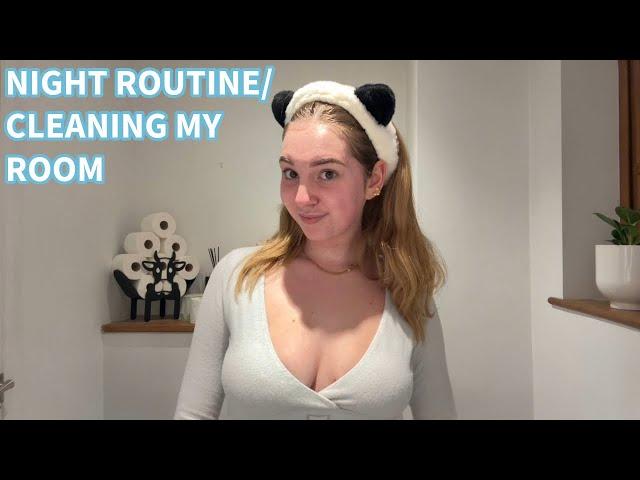 NIGHT ROUTINE/CLEANING MY ROOM | skincare