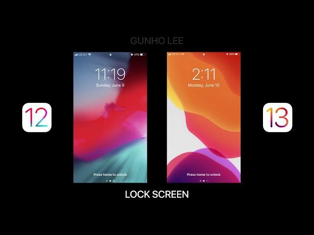 iOS 13 VS iOS 12 Design change