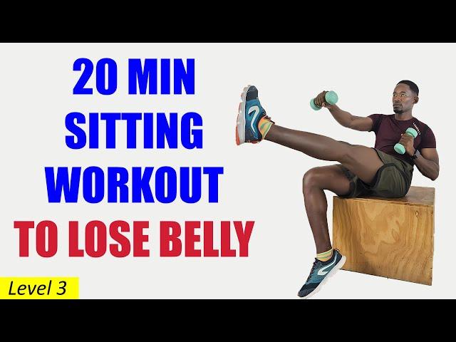 20 Min Sitting At Home Workout for Losing Belly Fat Fast 2KG Dumbbells